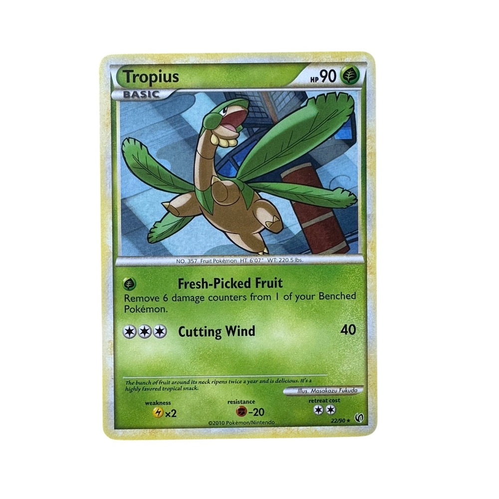 Tropius Pokemon Card Nintendo 22/90 2010 Trading Card Game TCG MP/LP
